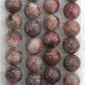 round Blood Agate beads, approx 8mm dia