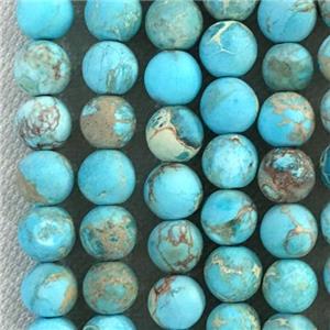 round blue Sea sediment jasper beads, matte, approx 8mm dia