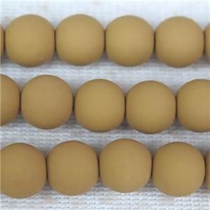 round brown Fimo Polymer Clay Beads, approx 8mm dia