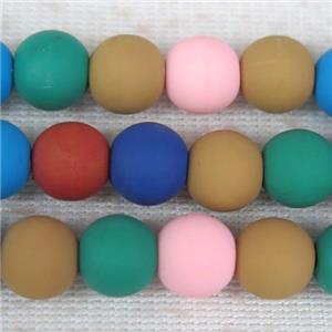 round Fimo Polymer Clay beads, mix color, approx 8mm dia