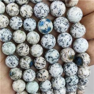 Natural K2 Jasper Beads Blue B-Grade Smooth Round, approx 10mm dia