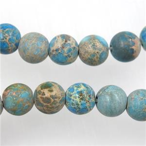 matte round Sea sediment jasper beads, approx 10mm dia