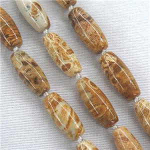 Yellow Coral Fossil Rice Beads, approx 10-22mm