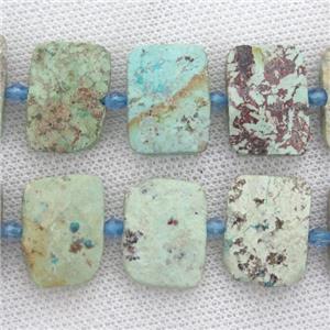 natural Turauoise beads, rectangle, approx 15-20mm