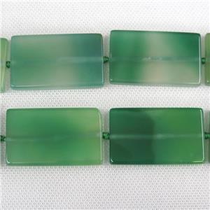 green Agate Beads, rectangle, dye, approx 30-50mm
