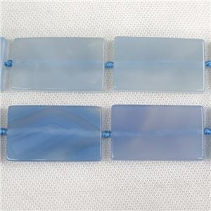 blue Agate Beads, rectangle, dye, approx 30-50mm