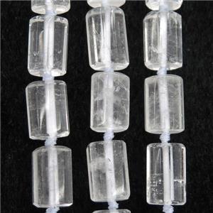 Clear Quartz Beads, faceted column, approx 11.5-16mm