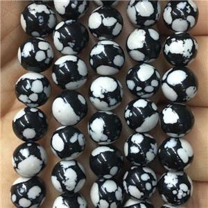 round snowflake Resin beads, approx 8mm dia