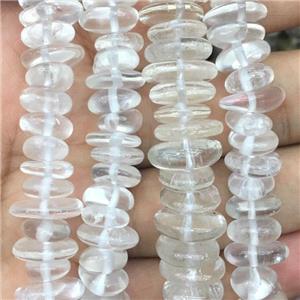 Clear Quartz chip beads, freeform, approx 10-14mm, 3-5mm thickness