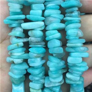 green Amazonite Chip beads, approx 10-14mm, 3-5mm thickness
