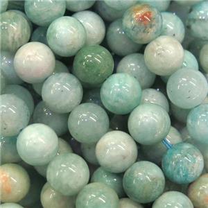 round Brazilian Amazonite beads, approx 10mm dia