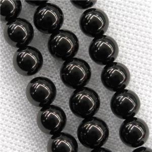 natural Coal Crystal Beads, round, approx 8mm dia