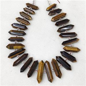 natural Tiger eye stone bullet beads, approx 12-40mm
