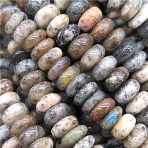 natural K2 jasper beads, rondelle, B grade, approx 5x8mm