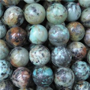 round African Turquoise Beads, approx 12mm dia