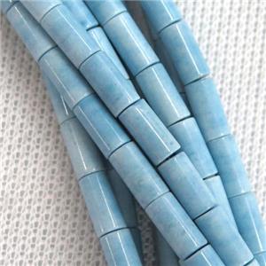 blue Oxidative Agate tube beads, approx 4x8mm
