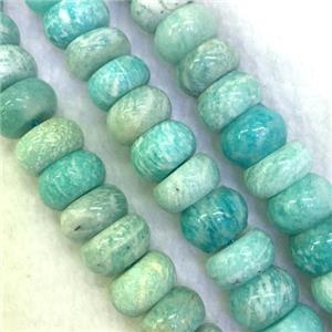 Natural Amazonite stone beads, rondelle, approx 5x8mm