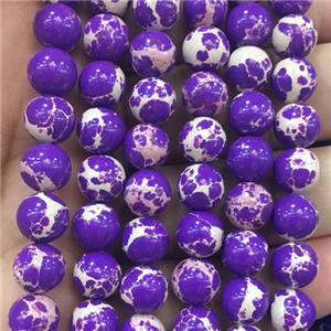 round purple synthetic Imperial Jasper beads, approx 8mm dia