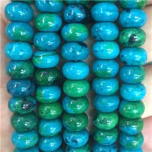 Chrysocolla rondelle beads, Synthetic, approx 4x6mm