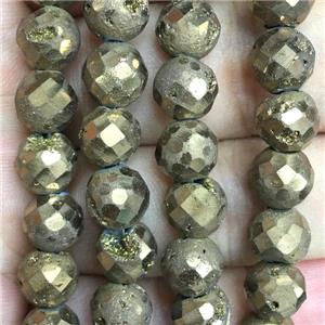 coffee Agate Druzy beads, faceted round, approx 6mm dia