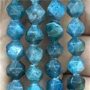 faceted round Blue Apatite beads, approx 8mm dia