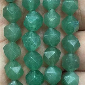 green Aventurine Beads, faceted round, approx 8mm dia