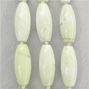 Australian Lemon Jasper rice beads, approx 15-38mm