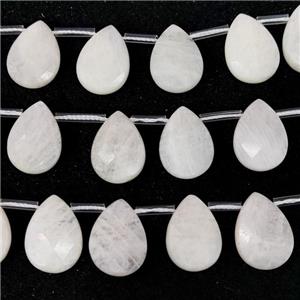 white River Jasper beads, faceted teardrop, top-drilled, approx 8x12mm