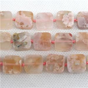 natural Cherry Agate square beads, approx 15x15mm