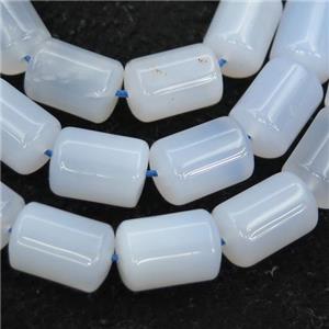 blue Chalcedony cylinder beads, approx 9-10mm