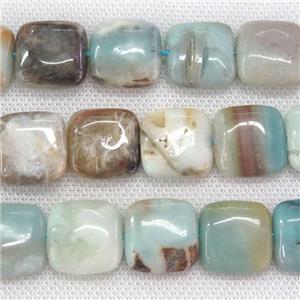 Chinese Amazonite square beads, approx 16x16mm