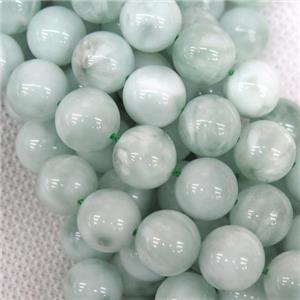 green Angelite beads, round, approx 6mm dia