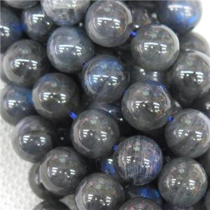 black Labradorite Beads, blue light, AAAA-Grade, approx 6mm dia