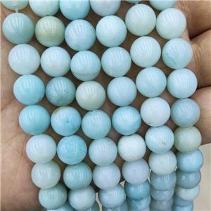round Amazonite Beads, blue, approx 8mm dia