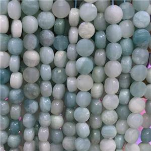 Chinese Amazonite Beads, faceted circle, approx 8mm dia