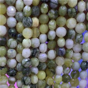 Lemon Chalcedony Beads, faceted circle, approx 8mm dia