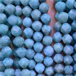 green Amazonite Beads, star-cutting, approx 10mm dia