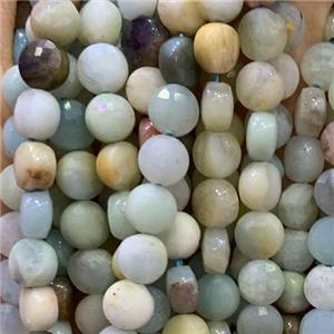Chinese Amazonite Beads, faceted circle, approx 6mm dia