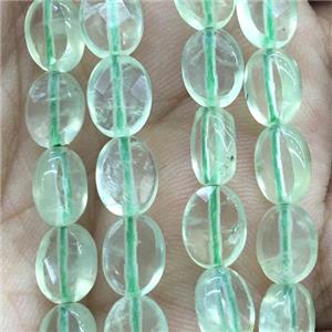 green Prehnite Beads, faceted oval, approx 6x8mm
