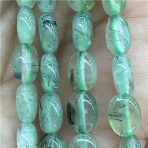 green Prehnite oval beads, approx 6x8mm