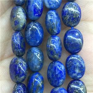 blue Lapis lazuli oval beads, approx 6x8mm
