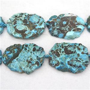 blue Ocean Jasper slice beads, approx 30-50mm