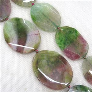 natural Agate slab beads, color treated, approx 30-55mm