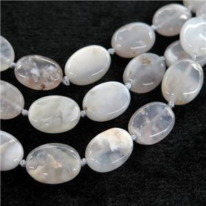 blue Chalcedony oval beads, approx 12-18mm