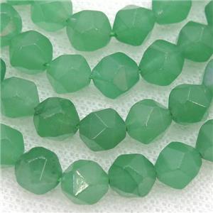 green Aventurine Beads, faceted round, starcut, approx 8mm dia