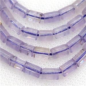 lt.purple Amethyst tube beads, approx 5x7mm