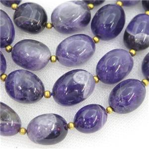 Amethyst rice beads, approx 10-16mm