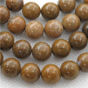 Oak Jasper Beads, round, approx 8mm dia