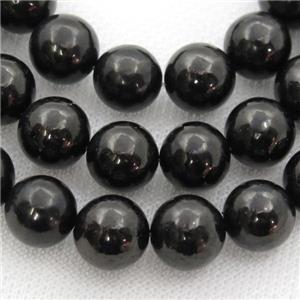 black Coal Crystal Beads, round, approx 6mm dia