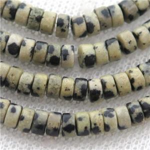 Dalmatian Jasper heishi beads, approx 4mm